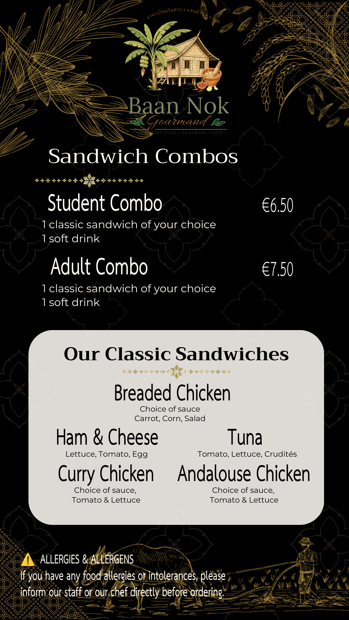 Menu page 1
